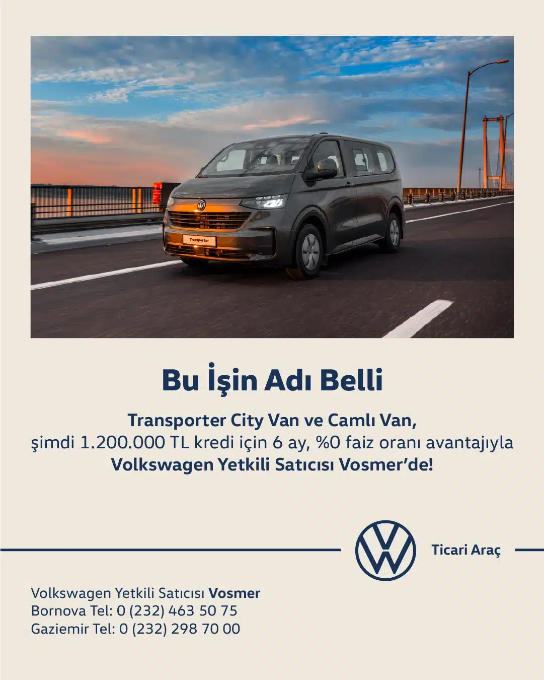Transporter City Van ve Camlı Van Kampanyası