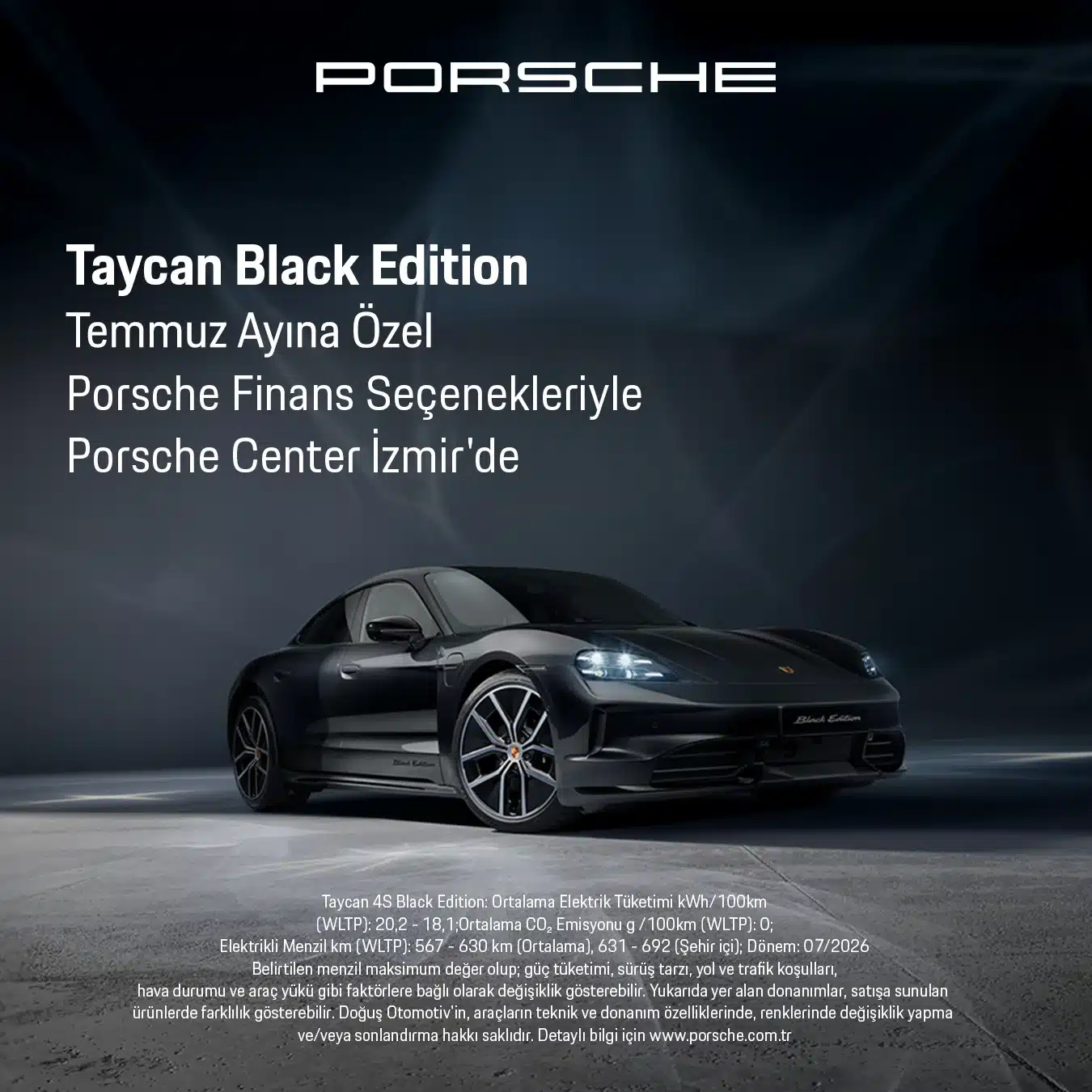 Porsche Taycan Black Edition Kampanyası